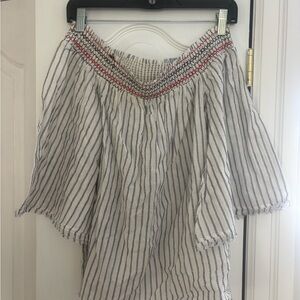 Elegant Striped Off-Shoulder Blouse